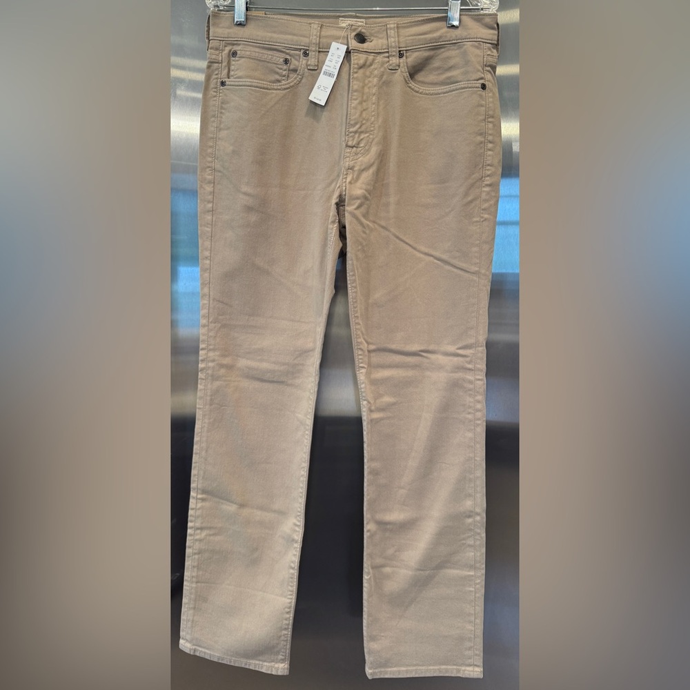 J. Crew 770 Straight-Fit Stretch Garment-Dyed 5-Pocket pant.Khaki. W 31 NWT/$118 - Picture 2 of 13
